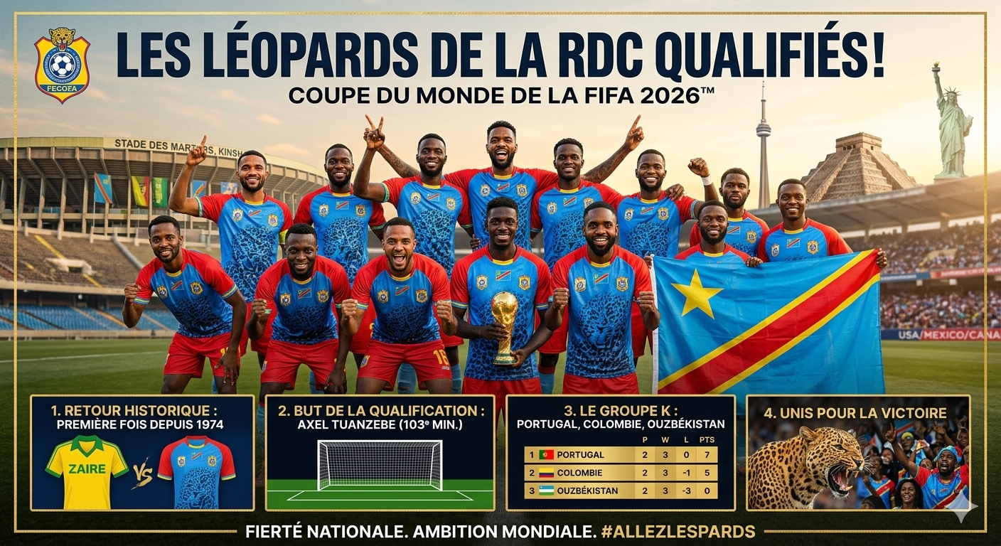 LES LÉOPARDS DE LA RDC QUALIFIÉS !